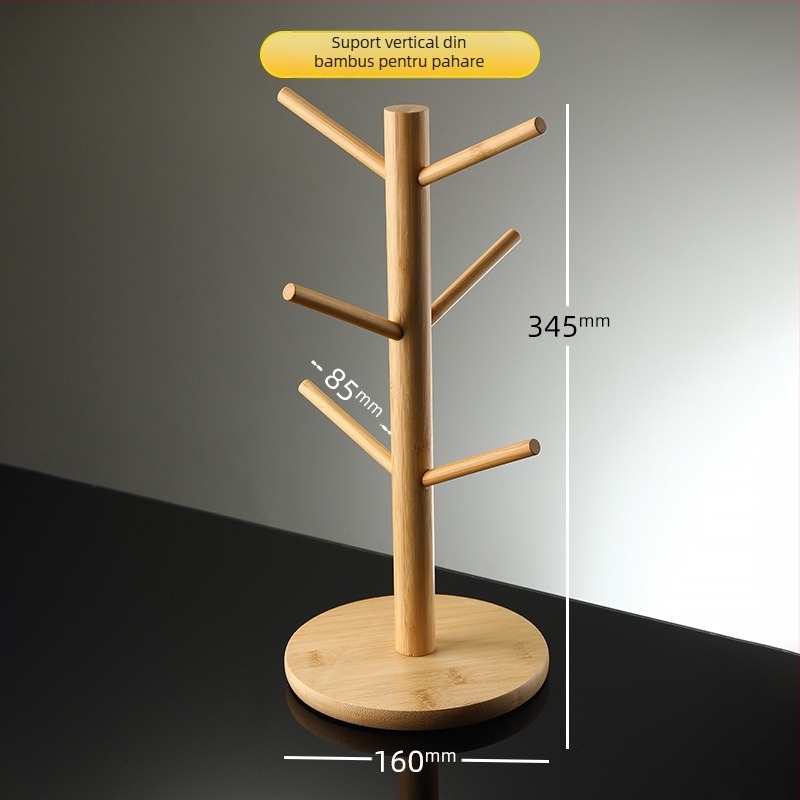 Suport pentru pahare și tavă de depozitare pentru sticlă – montaj fără găuri, stil simplu, drenaj invers