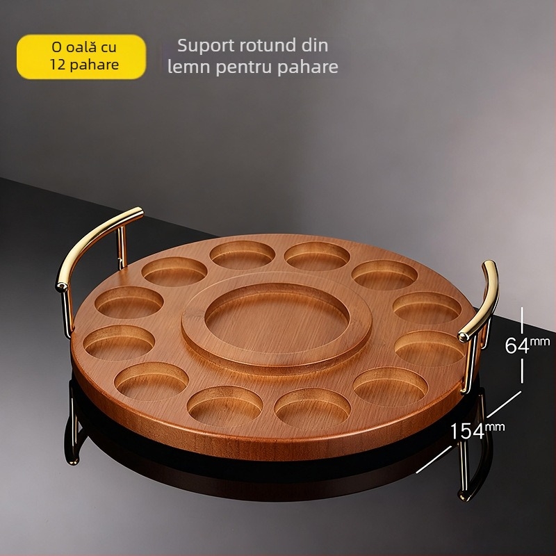 Suport pentru pahare — suport de pahare din lemn, vitrínă de podea, stil lux ușor retro, model Deer Cup Holder, lansare vară 2025.