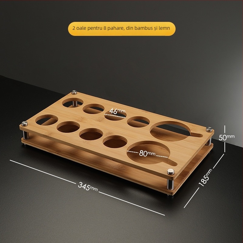 Suport pentru pahare — suport de pahare din lemn, vitrínă de podea, stil lux ușor retro, model Deer Cup Holder, lansare vară 2025.
