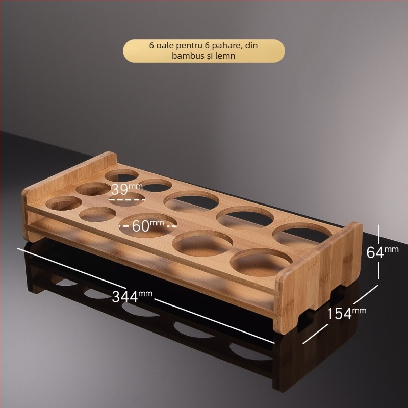 Suport pentru pahare — suport de pahare din lemn, vitrínă de podea, stil lux ușor retro, model Deer Cup Holder, lansare vară 2025.
