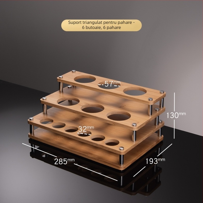 Suport pentru pahare — suport de pahare din lemn, vitrínă de podea, stil lux ușor retro, model Deer Cup Holder, lansare vară 2025.
