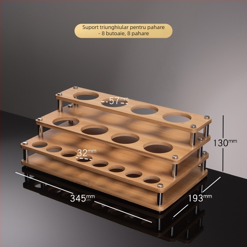 Suport pentru pahare — suport de pahare din lemn, vitrínă de podea, stil lux ușor retro, model Deer Cup Holder, lansare vară 2025.