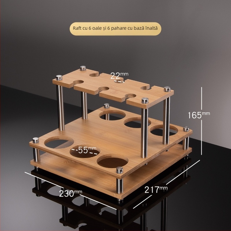 Suport pentru pahare — suport de pahare din lemn, vitrínă de podea, stil lux ușor retro, model Deer Cup Holder, lansare vară 2025.