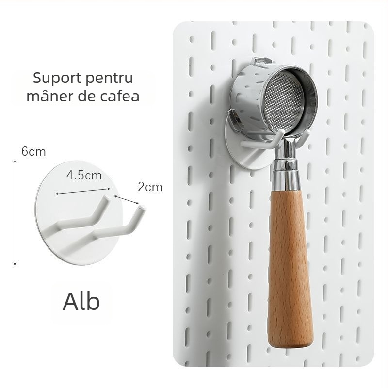 Raft de depozitare pentru ceainic și căni, suport de birou cu mai multe niveluri, panou acrilic perforat