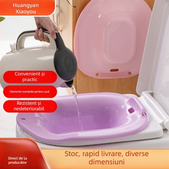Huina bazin de baie șezut din plastic pentru îngrijire postpartum și pentru adulți, aburire și înmuiere, nepliabil