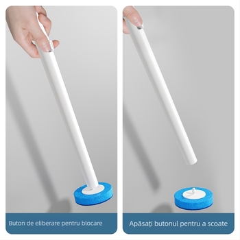 Perie de toaletă de unică folosință cu cap de schimb, montaj pe perete, Moss flower, plastic, greutate 481 g