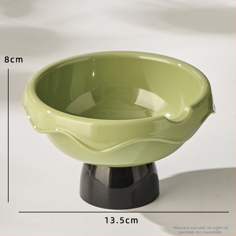 Farfurie pentru fructe pentru uz casnic, cu drenaj dublu, tavă din plastic pentru fructe uscate și semințe (PET+PP; Farfurie pentru fructe; 2025; Stil chinezesc nou; Stil simplu)