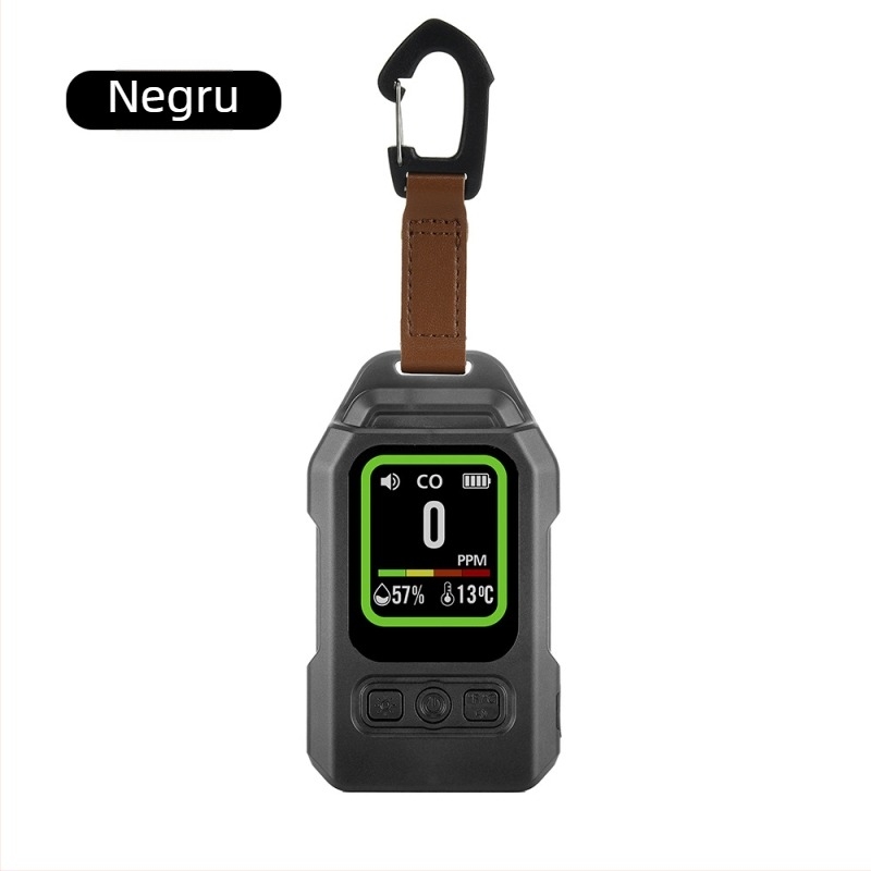 Detector portabil de gaze cu afișaj digital – Patru în unu: CO, CO2, temperatură și umiditate, alarmă, montare magnetică