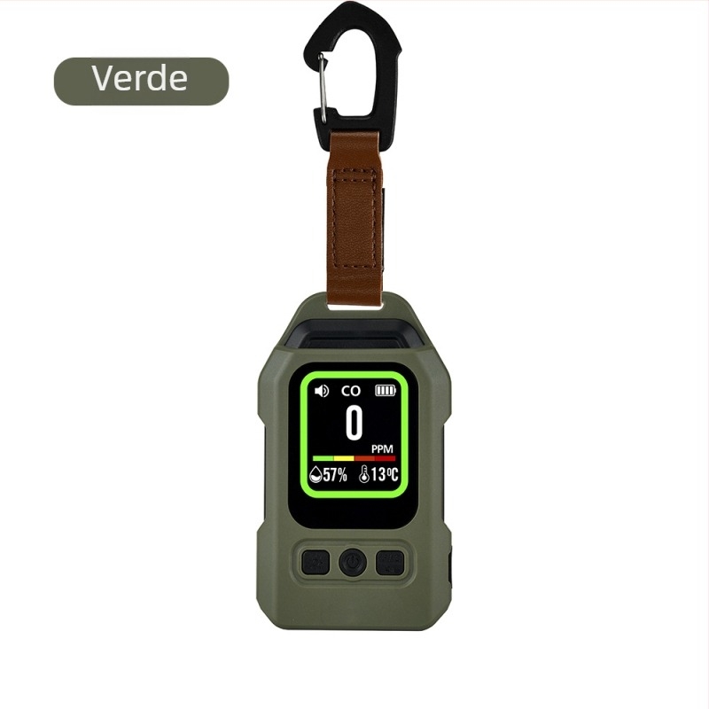 Detector portabil de gaze cu afișaj digital – Patru în unu: CO, CO2, temperatură și umiditate, alarmă, montare magnetică