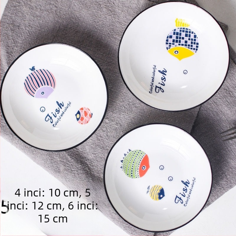 Platou ceramic mic cu motiv desen animat, stil Nordic, imprimare logo posibil