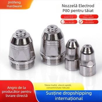 Set duze plasma P80 pentru tăiere cu plasmă – duză și electrod pentru pistolul de tăiere, compatibil cu oțel carbon, oțel inoxidabil, cupru și aluminiu