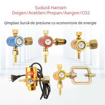 Măsurător de economisire a energiei pentru oxigen, acetilenă, propan, argon și dioxid de carbon; protecție anti-cădere; compatibilitate cu mai multe gaze