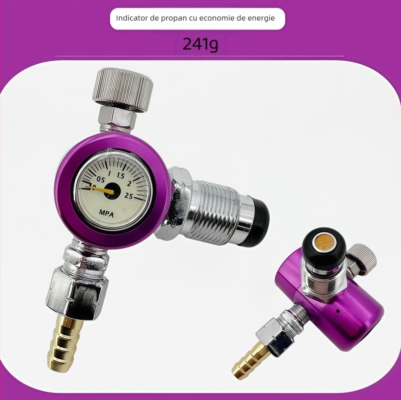 Măsurător de economisire a energiei pentru oxigen, acetilenă, propan, argon și dioxid de carbon; protecție anti-cădere; compatibilitate cu mai multe gaze