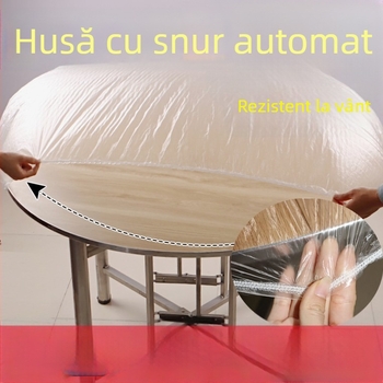 Covor de masă elastic, de unică folosință, transparent din PE, impermeabil și rezistent la uleiuri, material îngroșat, ambalaj cu 10 bucăți