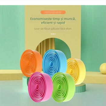 Set de 38 de forme circulare din plastic, margine dantelată, dublu scop pentru biscuiți și foi de aluat pentru gyoza, material: plastic + oțel inoxidabil, calitate alimentară