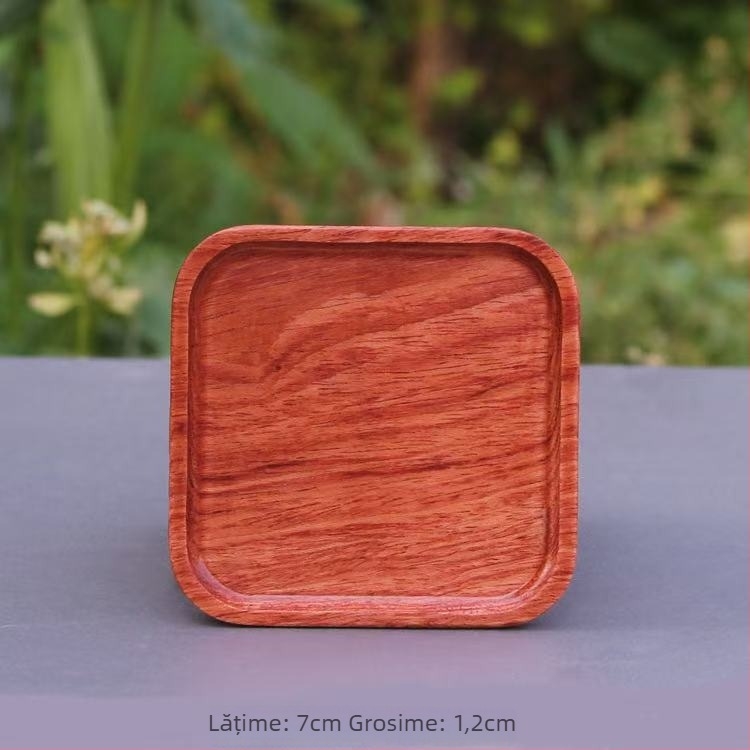 Jiahe Set de suporturi pentru pahare din lemn masiv de nuc pentru ceremonia de ceai Kung Fu – accesorii de ceai, design modern minimalist