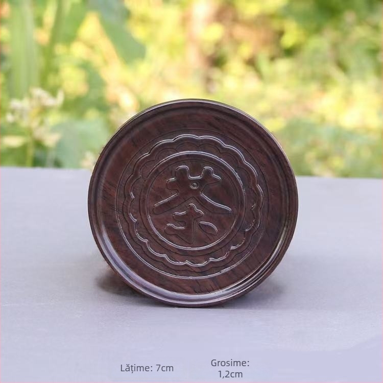 Jiahe Set de suporturi pentru pahare din lemn masiv de nuc pentru ceremonia de ceai Kung Fu – accesorii de ceai, design modern minimalist