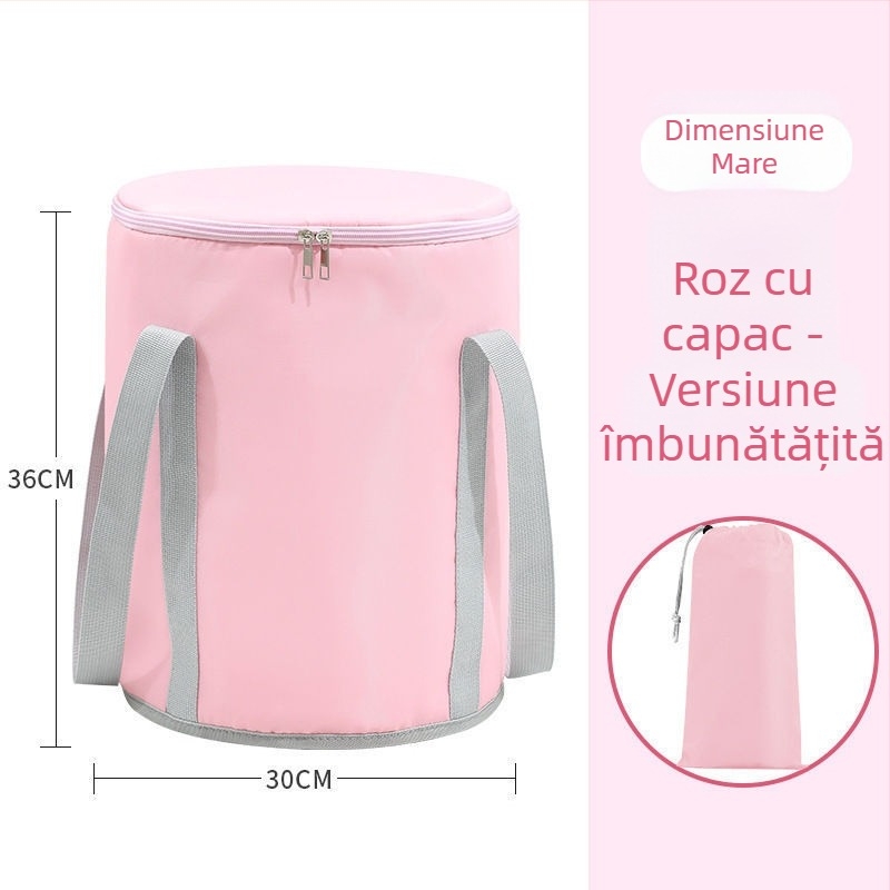 Găleată de baie pentru picioare din tarpaulin, design pliabil, pentru baie de bebeluși