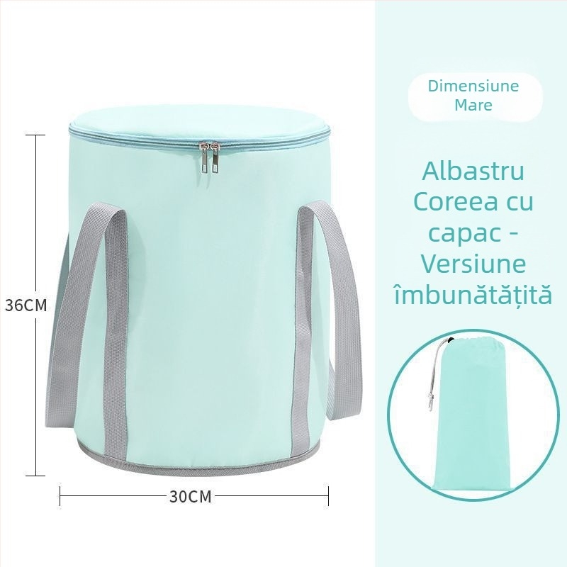 Găleată de baie pentru picioare din tarpaulin, design pliabil, pentru baie de bebeluși