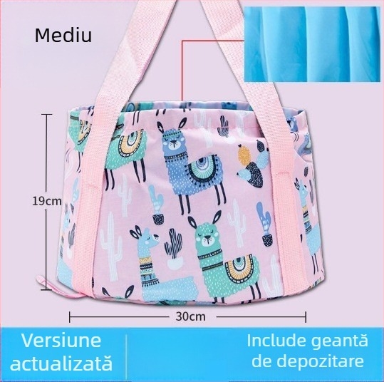 Langcheng bazin portabil pliabil din plastic pentru înmuierea picioarelor