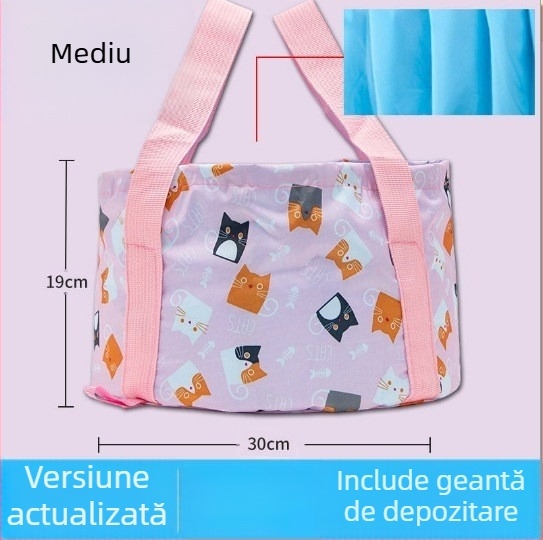 Langcheng bazin portabil pliabil din plastic pentru înmuierea picioarelor