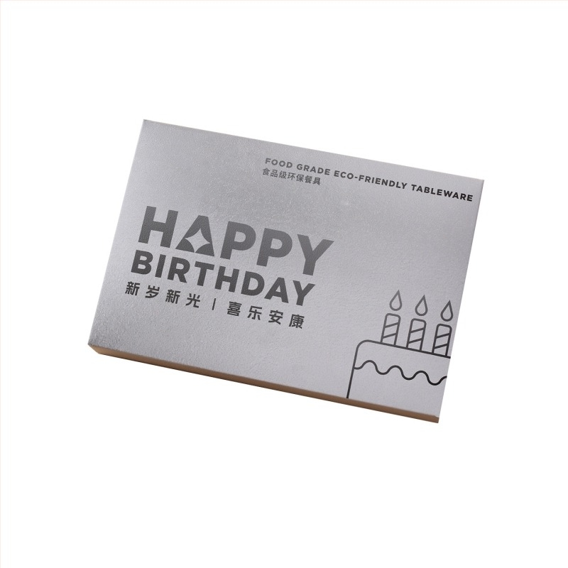 Set plastic de unică folosință pentru zi de naștere, farfurii rotunde și tacâmuri, 100 buc.