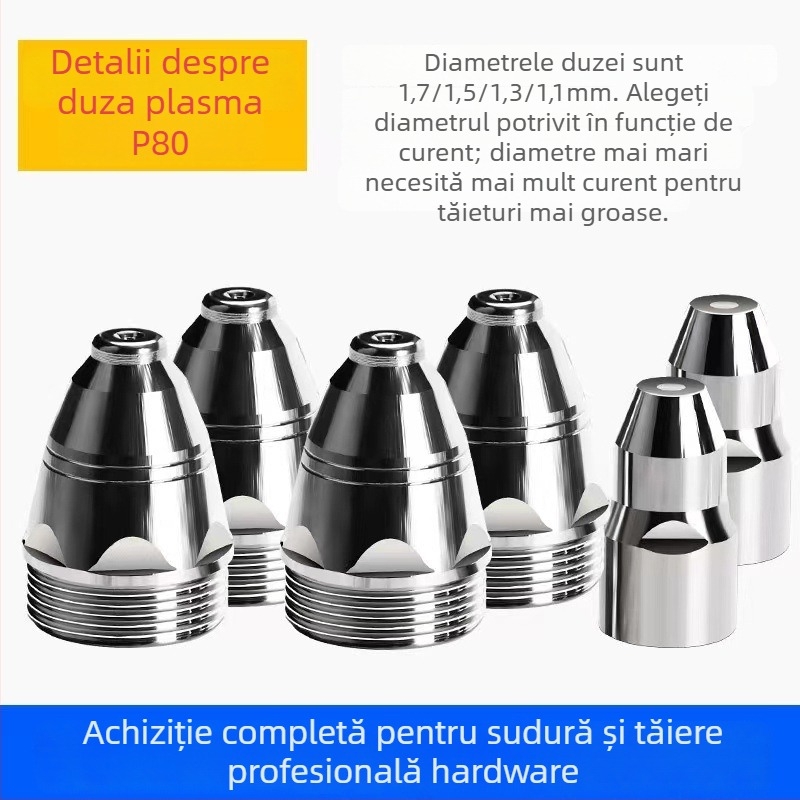 Duza de tăiere cu plasmă Hanjiang P80 LGK-100, tip contact, pentru tăierea diferitelor metale