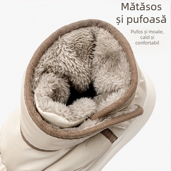 Papuci de casă unisex, căptuțiți cu fleece, talpă EVA, antiderapante, groși pentru căldură, înveliș la călcâi