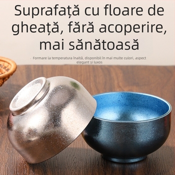 Castron pentru orez din titan pur, design cu dublu strat, compatibil cu microunde, imprimare logo disponibil, Brand Family year