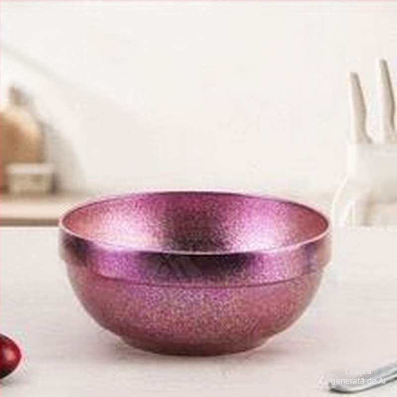 Castron pentru orez din titan pur, design cu dublu strat, compatibil cu microunde, imprimare logo disponibil, Brand Family year