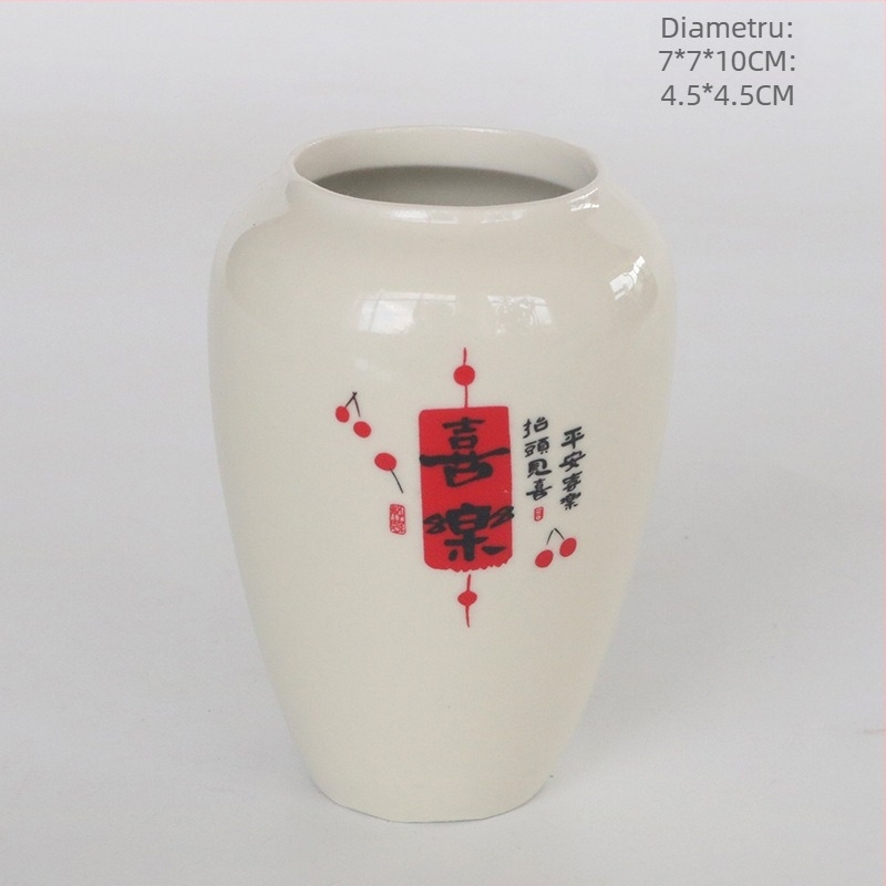 Ghiveci ceramic, stil pastoral; montaj pe perete, birou, podea sau atârnat; potrivit pentru birou, casă și grădină (Material: Ceramic; Mod de utilizare: pe perete/pe birou/podea/atârnat; Stil: Pastoral; Aplicații: birou/casă/grădină)