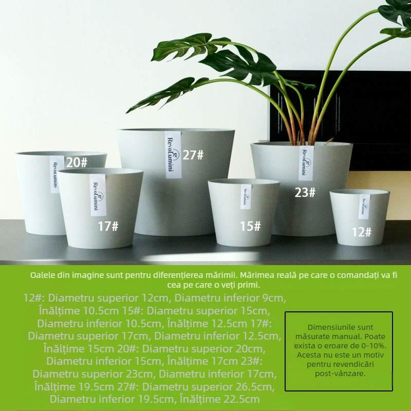 Ghiveci mic din rășină, minimalist, pentru birou, pentru Phalaenopsis și cactuți