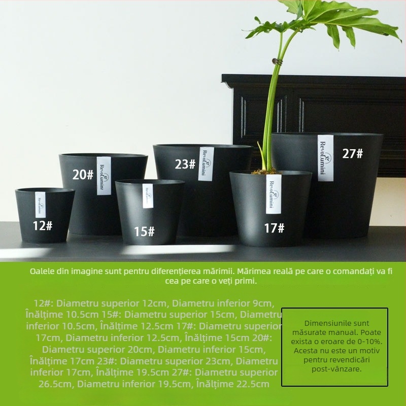 Ghiveci mic din rășină, minimalist, pentru birou, pentru Phalaenopsis și cactuți