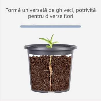 Ghiveci de flori cu controlul rădăcinilor, pentru toate anotimpurile, din rășină, turnare prin injecție, cu multiple orificii