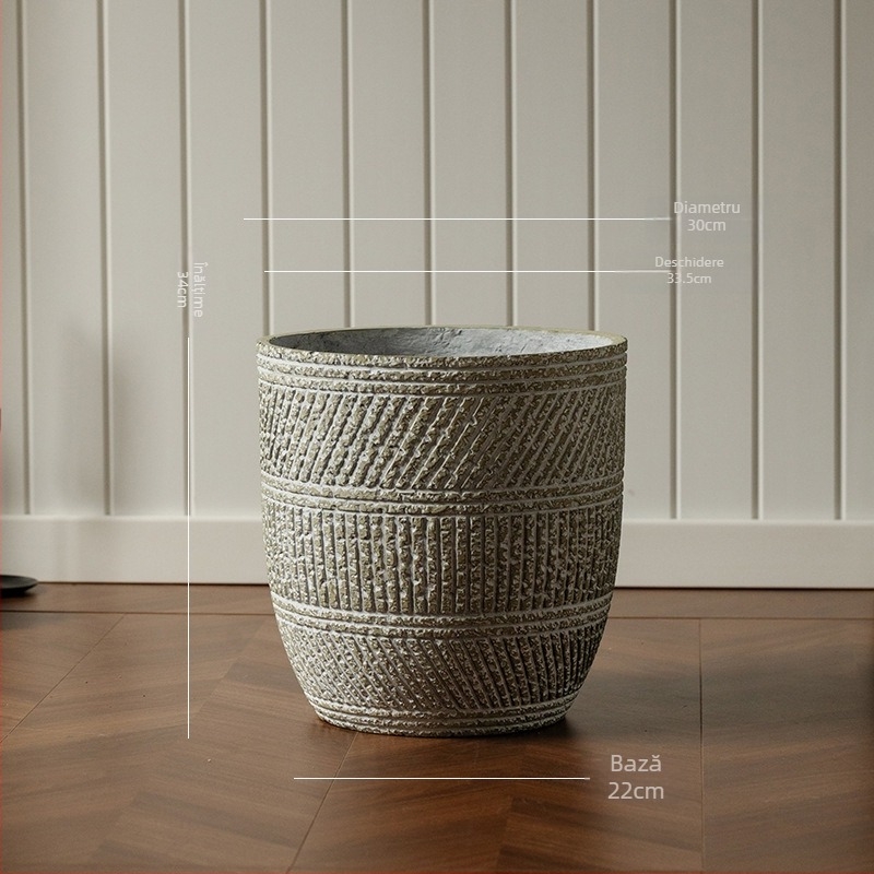 Ghiveci din oxid de magneziu pentru folosire pe birou sau podea, respirabil, durabil și rezistent la coroziune, decor handmade pentru locuință, proiecte verzi și grădina de balcon