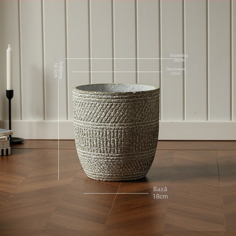 Ghiveci din oxid de magneziu pentru folosire pe birou sau podea, respirabil, durabil și rezistent la coroziune, decor handmade pentru locuință, proiecte verzi și grădina de balcon