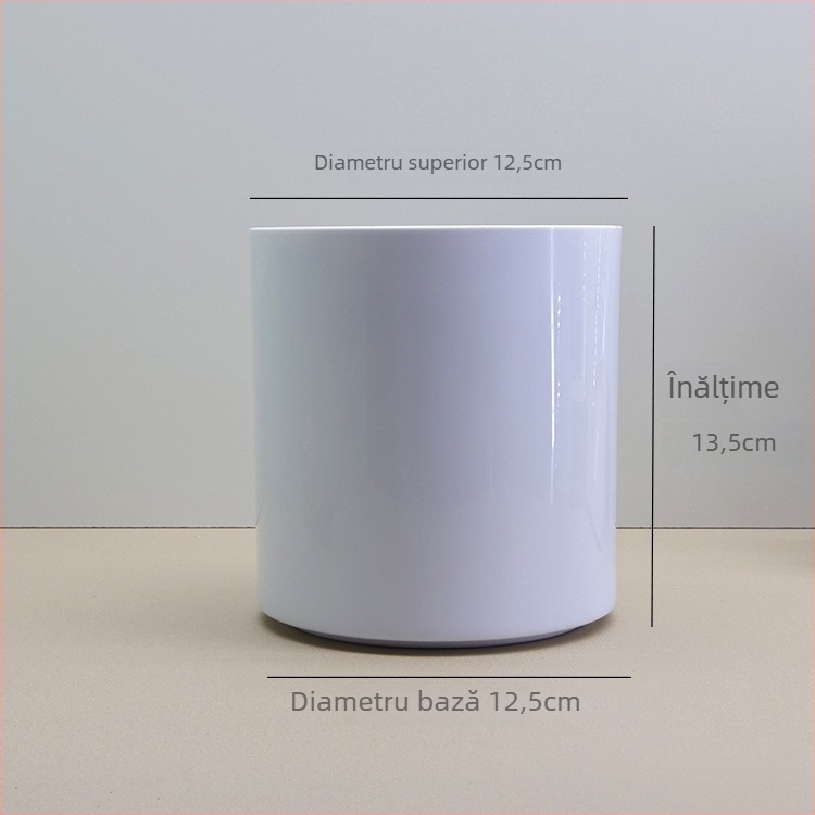 Ghiveci din plastic pentru interior și exterior — cilindric drept, turnare prin injecție, ghiveci pentru răsaduri