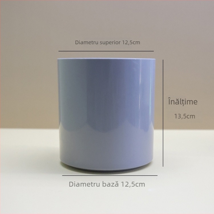 Ghiveci din plastic pentru interior și exterior — cilindric drept, turnare prin injecție, ghiveci pentru răsaduri