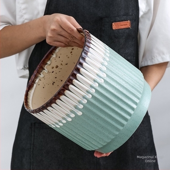 Ghiveci ceramic pentru orhidee, stil european, vopsit; Import: Nu; Brand: Altul