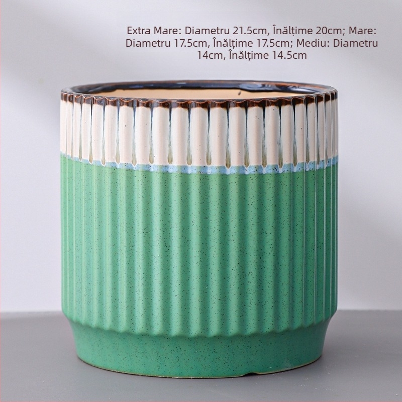 Ghiveci ceramic pentru orhidee, stil european, vopsit; Import: Nu; Brand: Altul