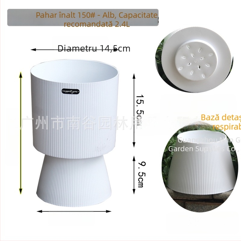 Ghiveci din rășină, durabil, pentru podea, turnat prin injecție