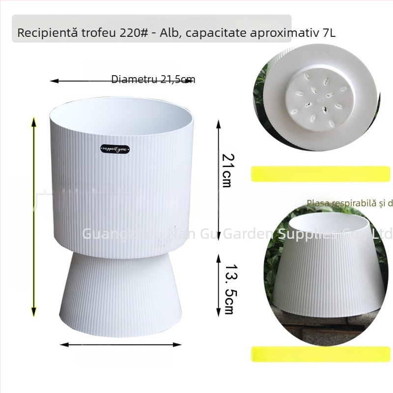 Ghiveci din rășină, durabil, pentru podea, turnat prin injecție