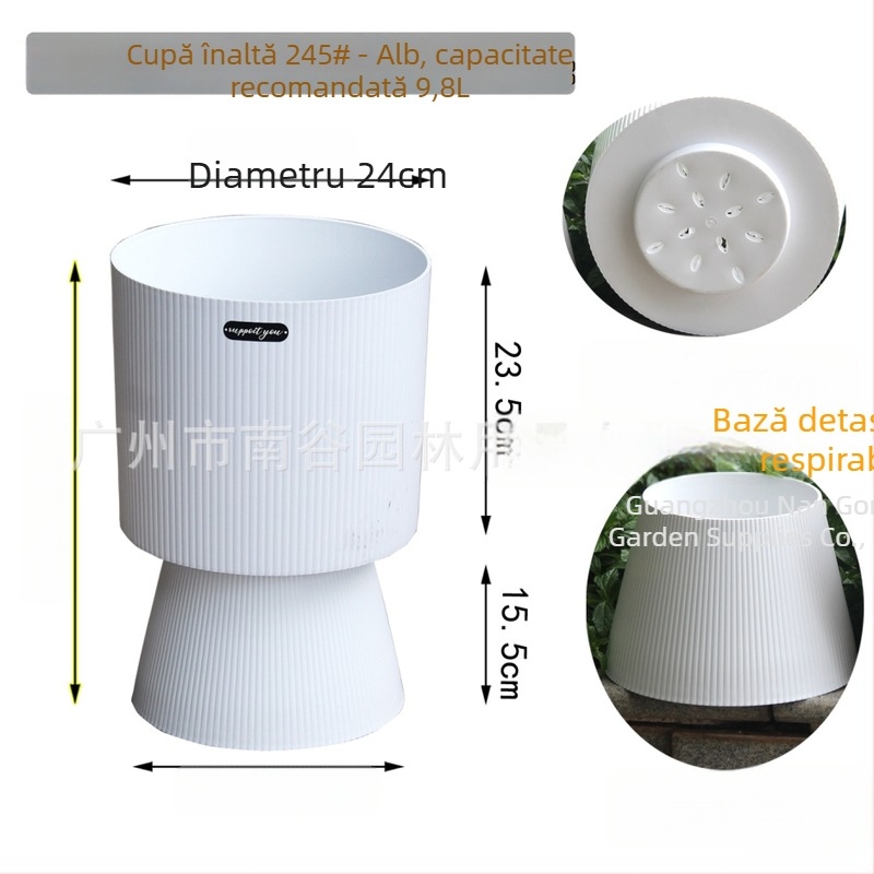 Ghiveci din rășină, durabil, pentru podea, turnat prin injecție