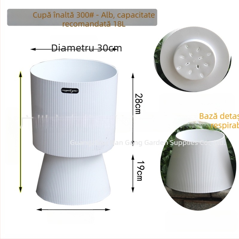 Ghiveci din rășină, durabil, pentru podea, turnat prin injecție