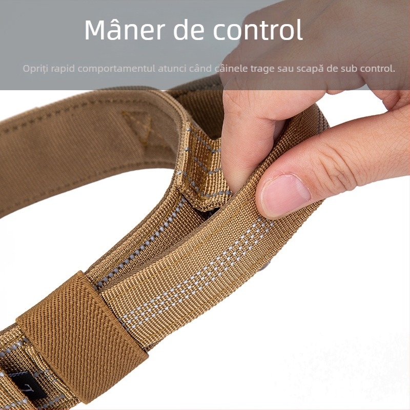 Colier și lesa din nylon pentru rase mari, potrivit pentru Golden Retriever și German Shepherd