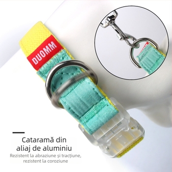 Guler pentru câini cu fular color-block, nylon durabil, pentru câini, utilizare în toate anotimpurile