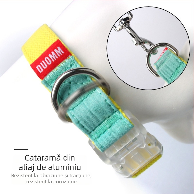 Guler pentru câini cu fular color-block, nylon durabil, pentru câini, utilizare în toate anotimpurile