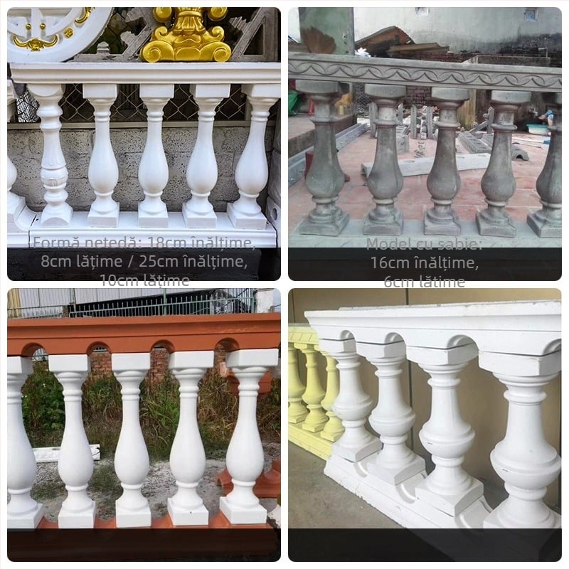 Matriță pentru coloană de vază pentru balustradă de balcon, stil european, coloană romană, ciment