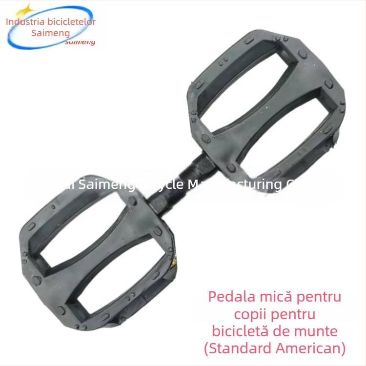 Pedale pentru bicicletă de munte pentru copii, cu benzi reflectorizante, suprafață antiderapantă, material plastic/rășină
