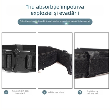 Guler protector AirTag pentru câini de talie medie și mare, din nylon